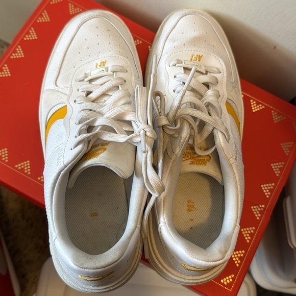 Yellow Nike swoosh Air Force ones - Picture 5 of 5